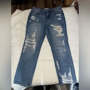 Flying Monkey Distressed Blue Jeans